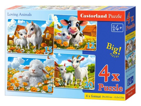Puzzle 4w1 Loving Animals B-041060