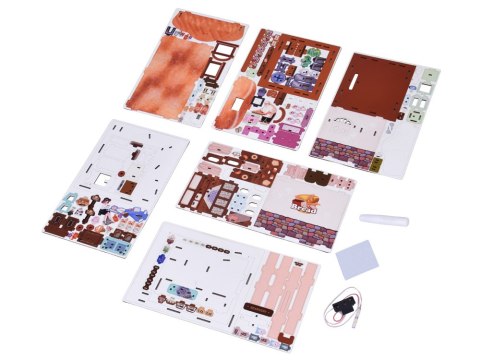 Drewniane PUZZLE 3D Seria budynek Piekarnia 179 ele oświetlenie ZA6013