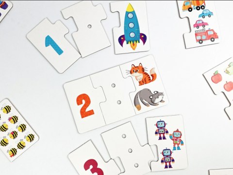 Kapitan Nauka Puzzle sensoryczne Cyferki - dotykam, układam i uczę się ZA6085