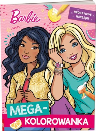 Ameet: BARBIE - Megakolorowanka. Brokatowe Naklejki