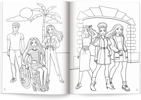 Ameet: BARBIE - Megakolorowanka. Brokatowe Naklejki