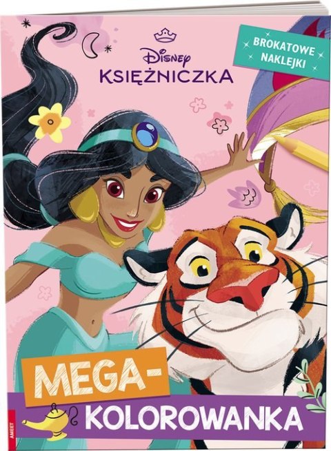 Ameet: DISNEY - Princess. Megakolorowanka. Brokatowe Naklejki