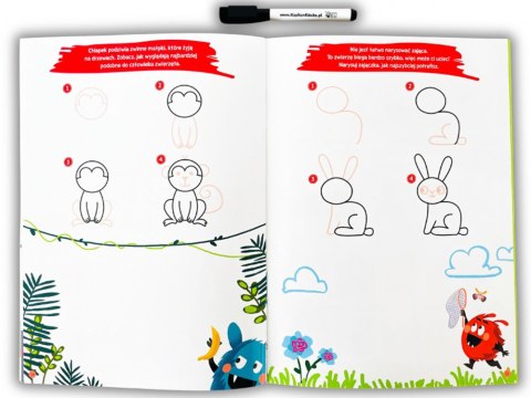 Kapitan Nauka Bazgraki uczą się rysować. Zwierzęta KS1198