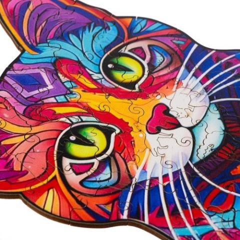 Puzzle drewniane układanka KOT 38 x 24 cm