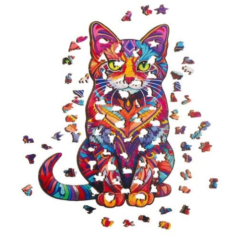 Puzzle drewniane układanka KOT 38 x 24 cm