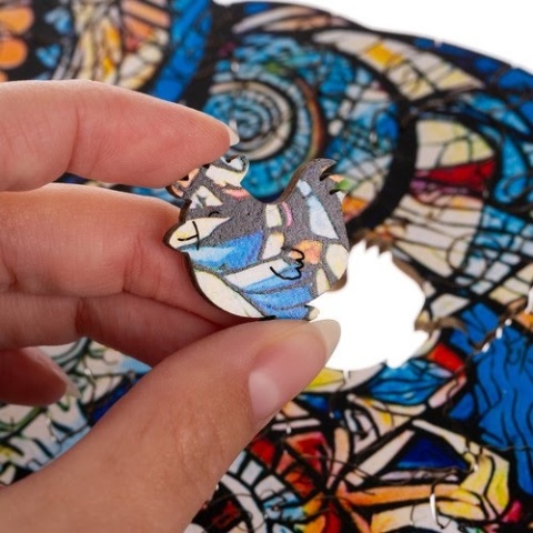 Puzzle drewniane układanki SOWA 38 x 21 cm