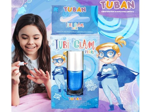 Tuban Tubi Glam lakier do paznokci dla dzieci niebieski perłowy 5ml ZA5648