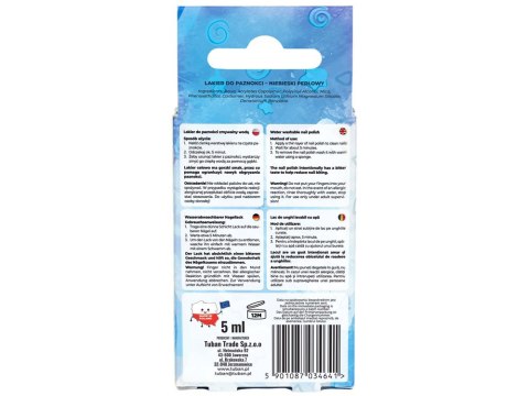 Tuban Tubi Glam lakier do paznokci dla dzieci niebieski perłowy 5ml ZA5648