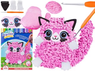 Kreatywny Zestaw Wyszywanka, Maskotka, Pluszak Do Szycia, Poduszka Do Ozdobienia DIY KOTEK