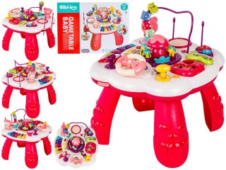 Edukacyjny Interaktywny Stolik Muzyczny Dla Dzieci + Pianinko Czerwony