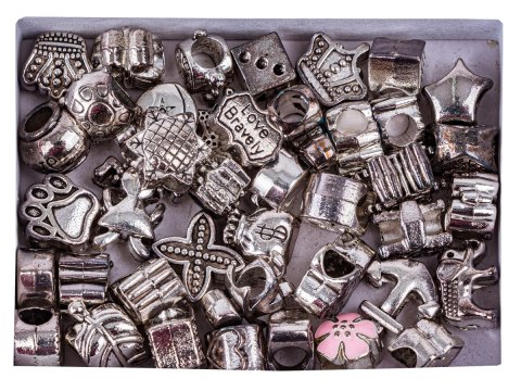 Zestaw Do Tworzenia Robienia Biżuterii, Bransoletek, Charmsy, Zawieszki, Koraliki MIX