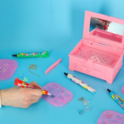 Kreatywny zestaw do robienia biżuterii koralików zawieszek magiczne pudełko UV